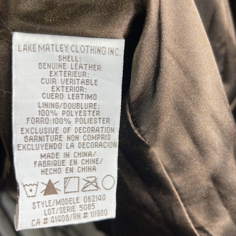 Lake Matley Suede Jacket Pockets Brown Full Zip Front Studded Embroidered Design - Picture 7 of 12